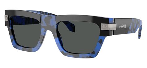 Versace VE4464 55 Dark Grey & Havana Blue Sunglasses .